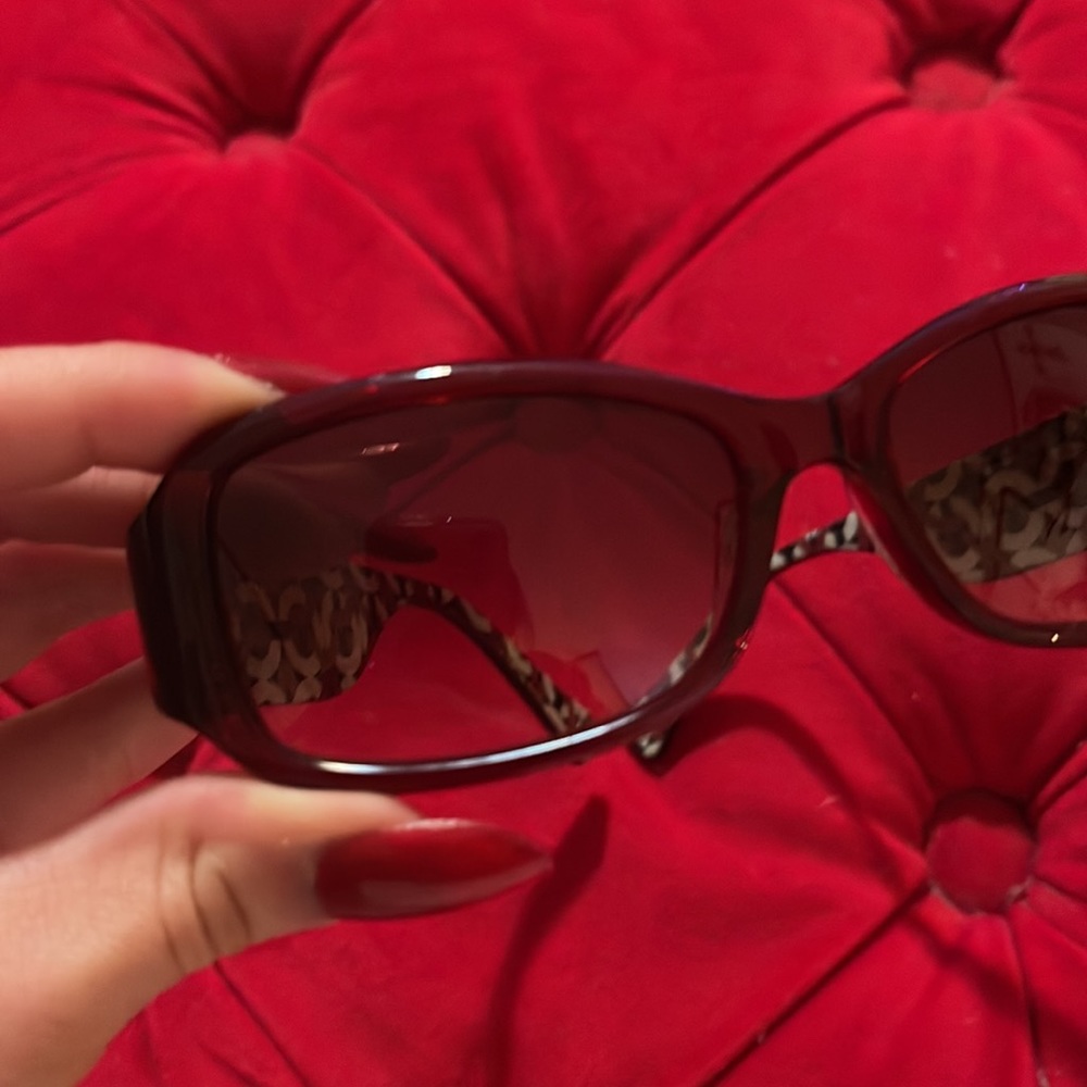 Coach Burgundy Sunglasses - Picture 7 of 8